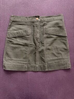 H&M Olive Utility Mini Skirt